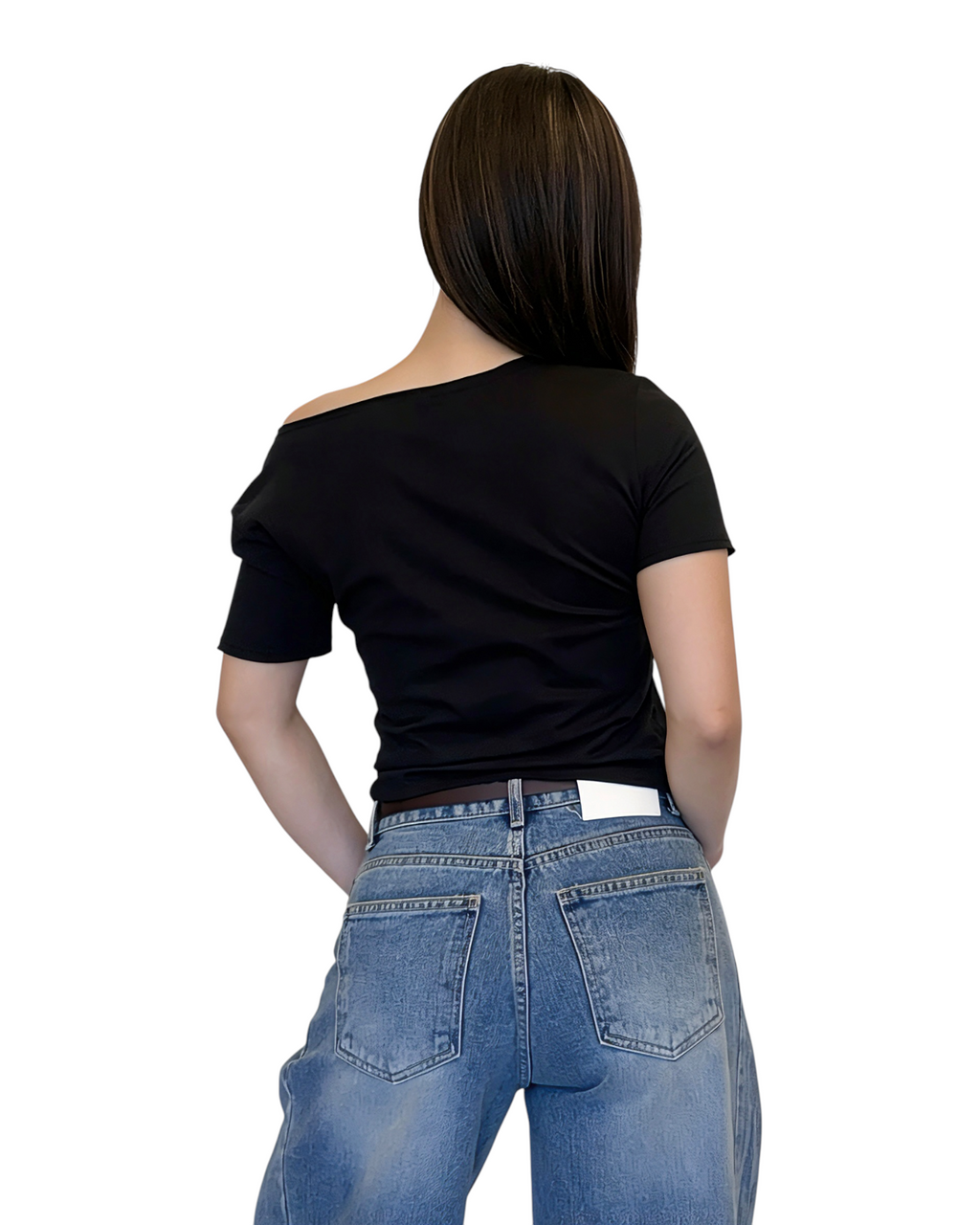 寬領修身 Crop Top