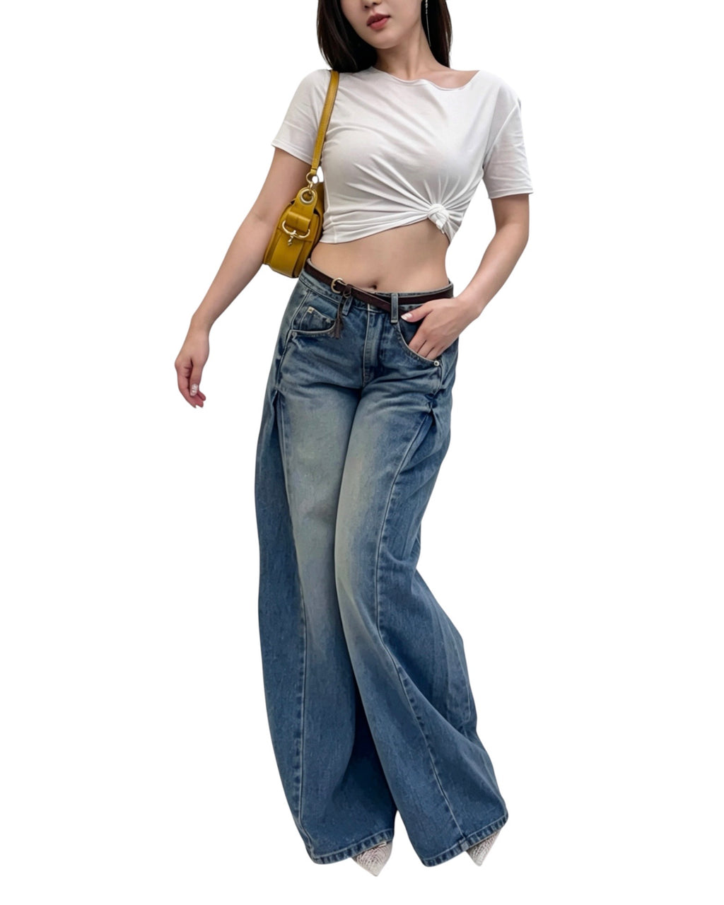 寬領修身 Crop Top