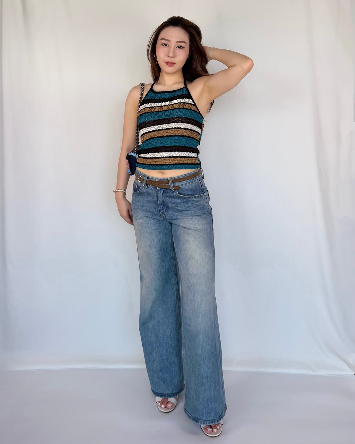 Copenhagen Stripe Halter Top
哥本哈根條紋掛頸背心