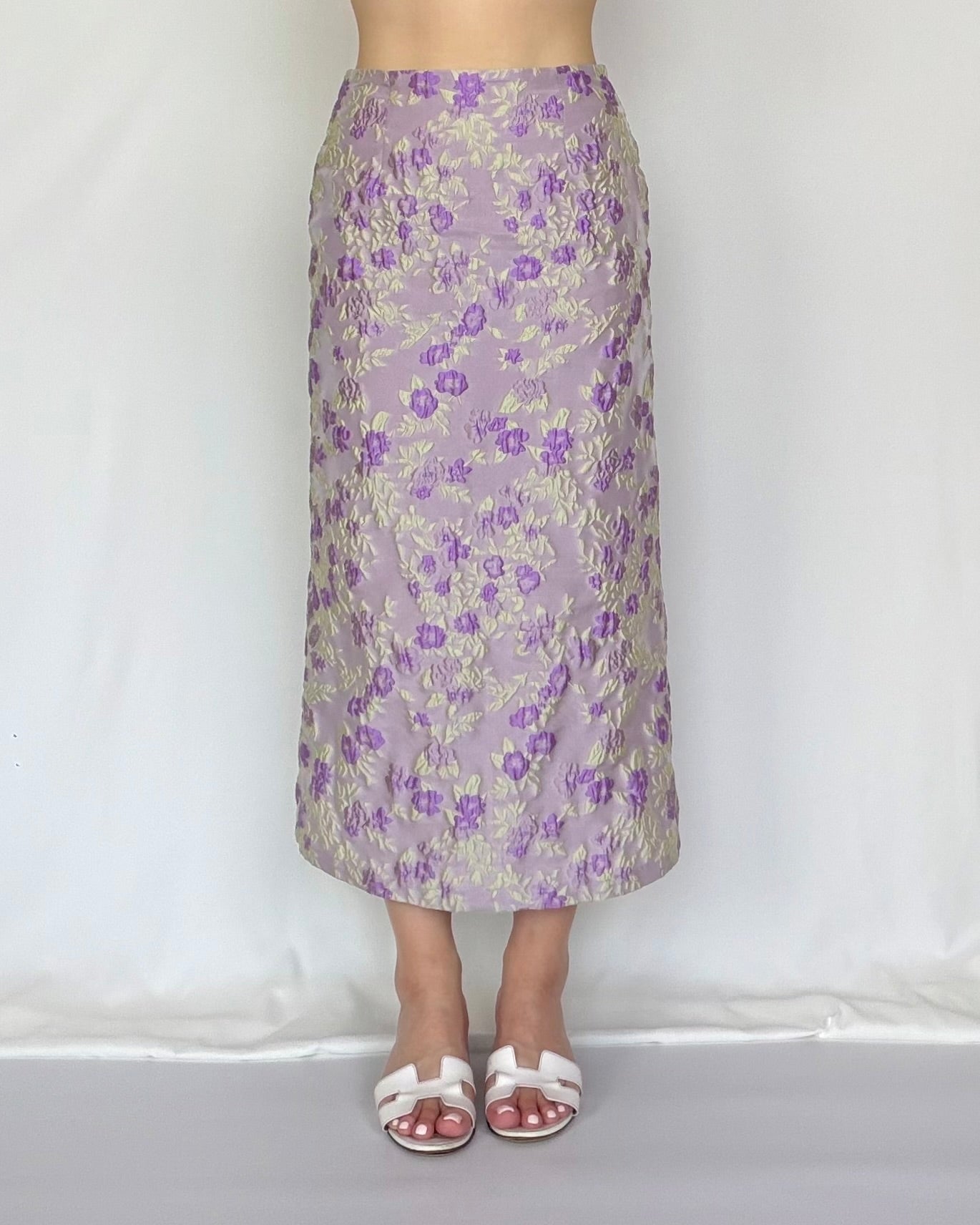 紫藤花語開衩半身裙
Wisteria Romance Midi Skirt