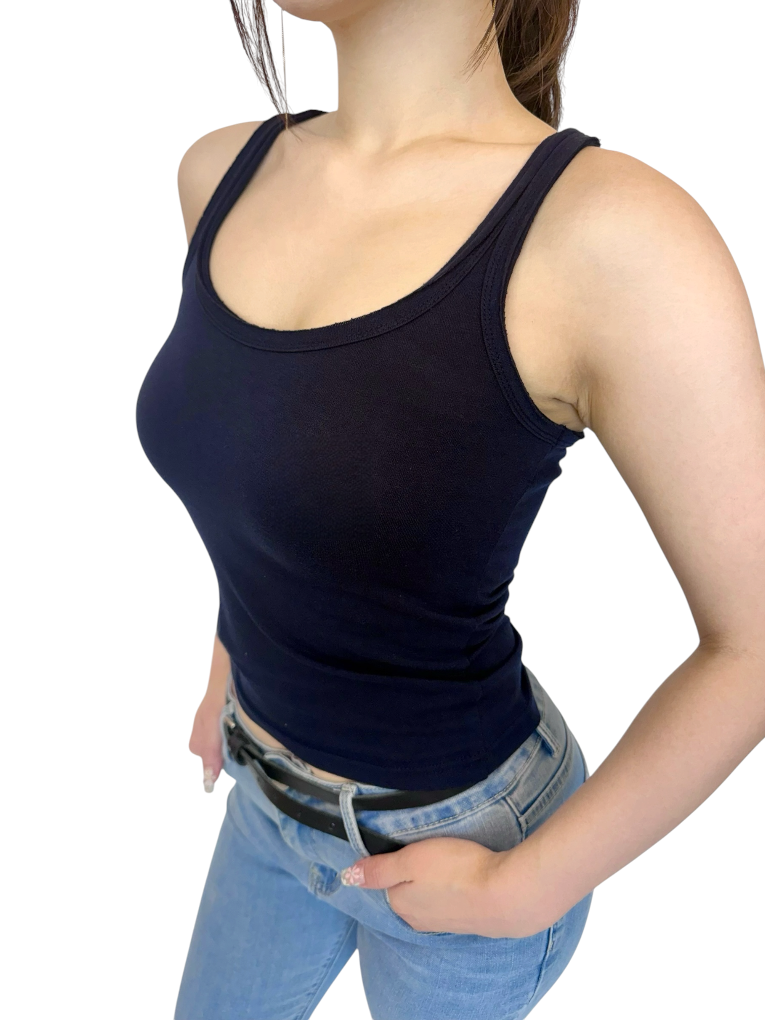 Ribbed Crop Tank 基本款修身背心￼