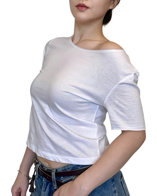 寬領修身 Crop Top
