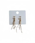 Golden Pearl Tassel Earrings