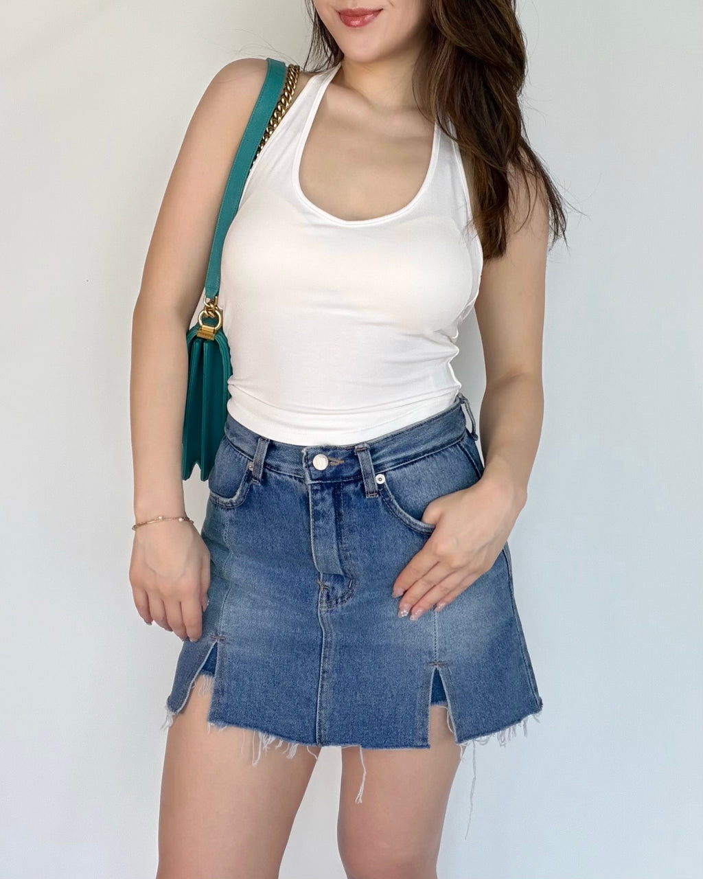 Sweetheart Denim Mini Skirt
愛心口袋牛仔短裙