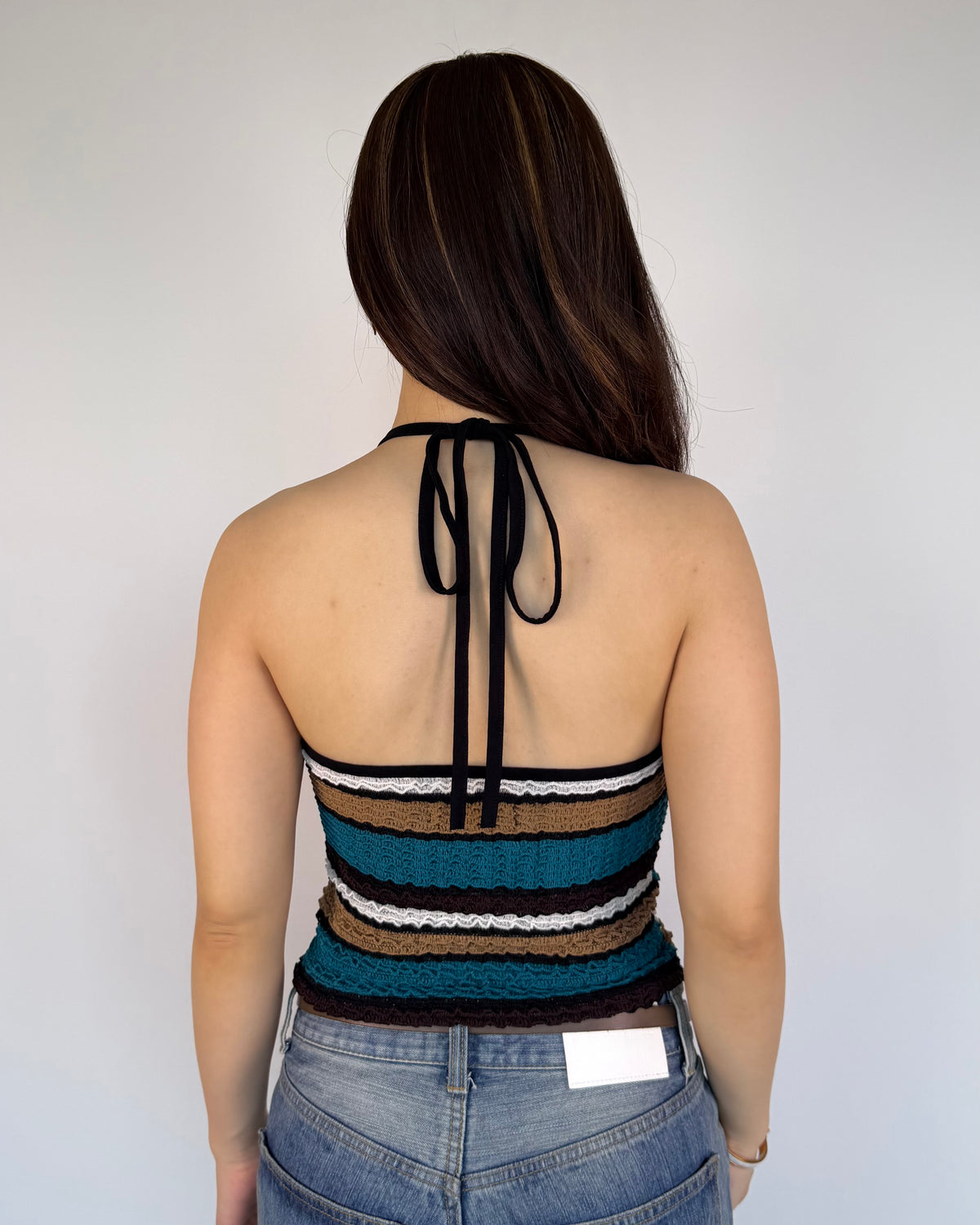 Copenhagen Stripe Halter Top
哥本哈根條紋掛頸背心