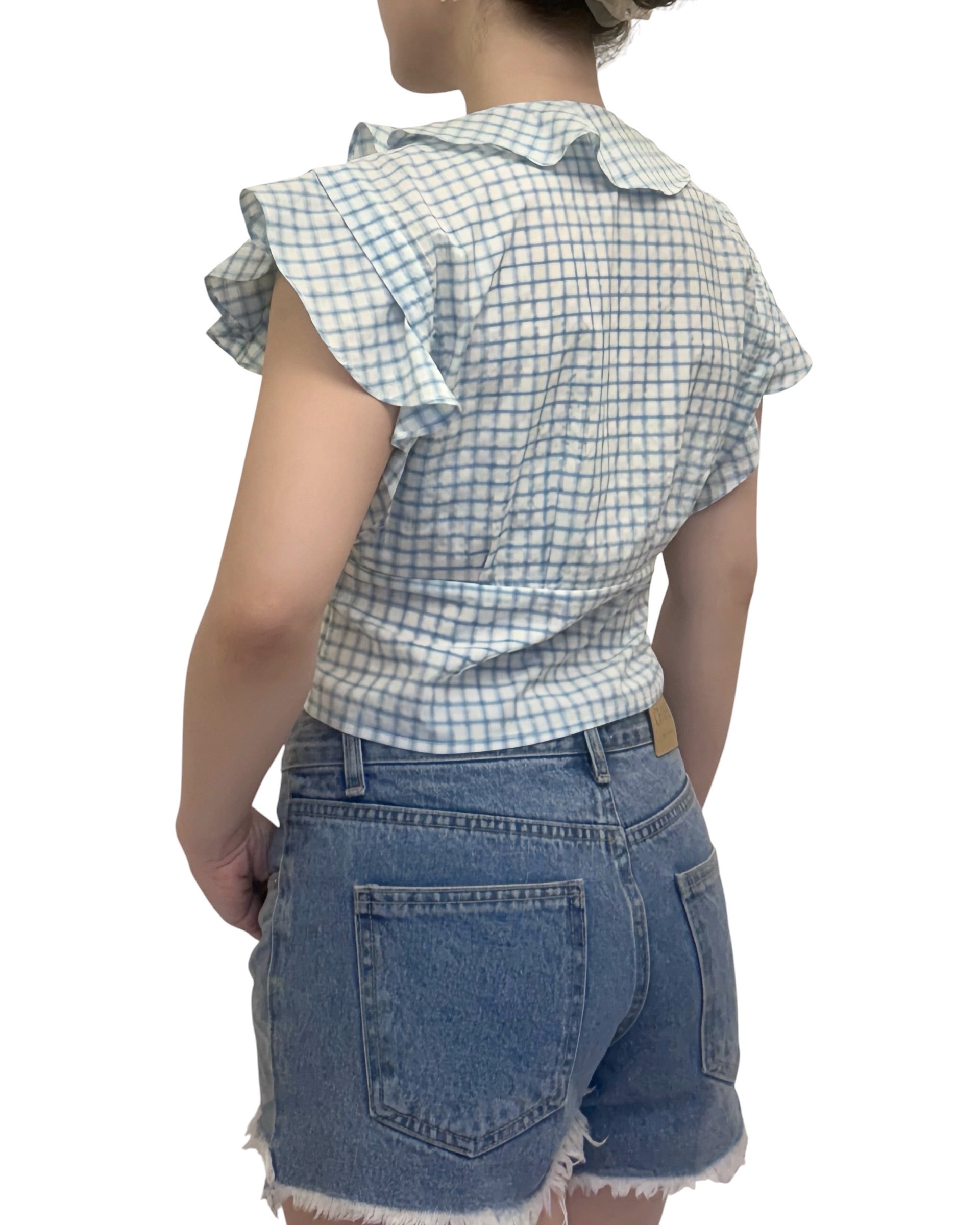 荷葉領綁帶 Crop Top