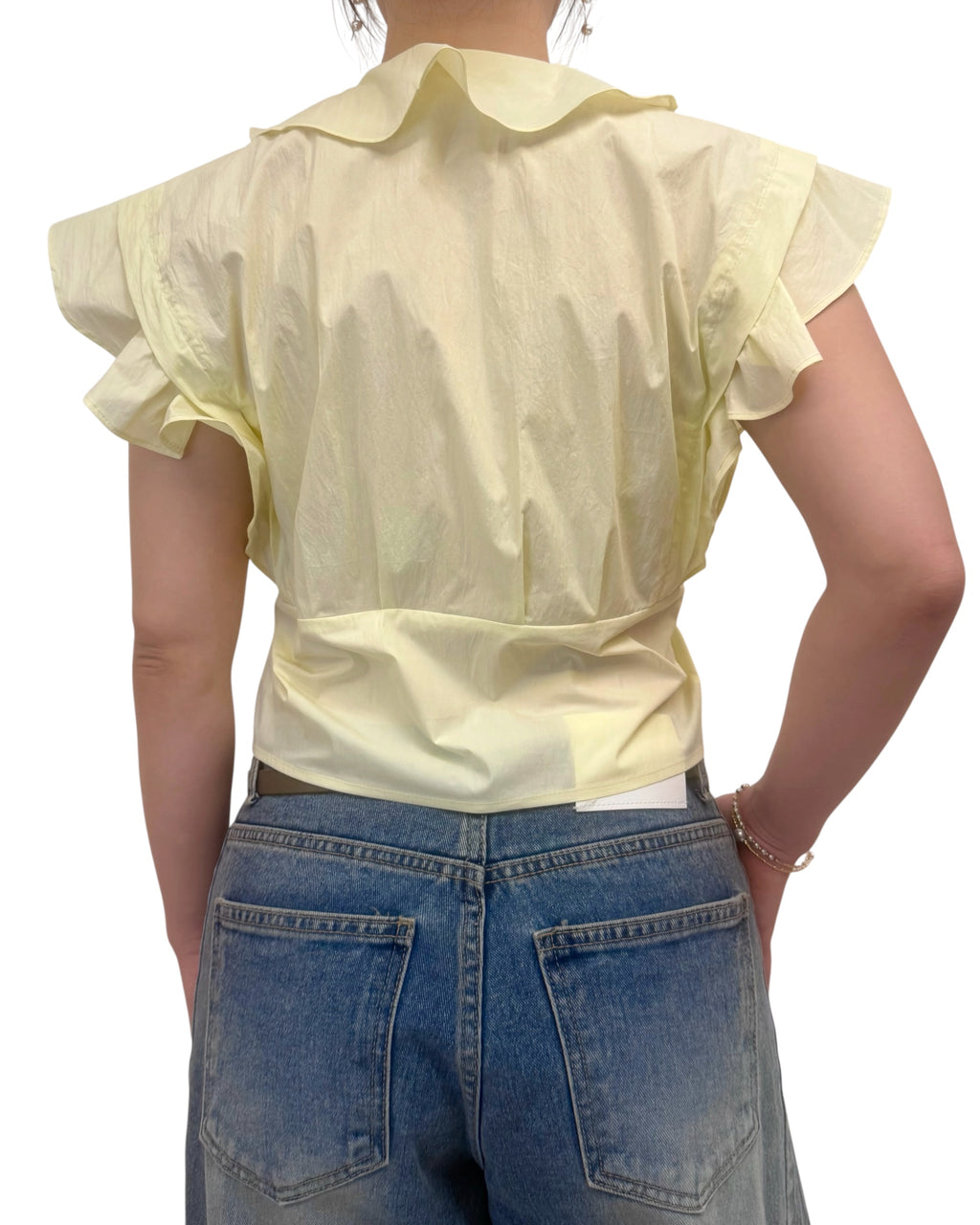荷葉領綁帶 Crop Top