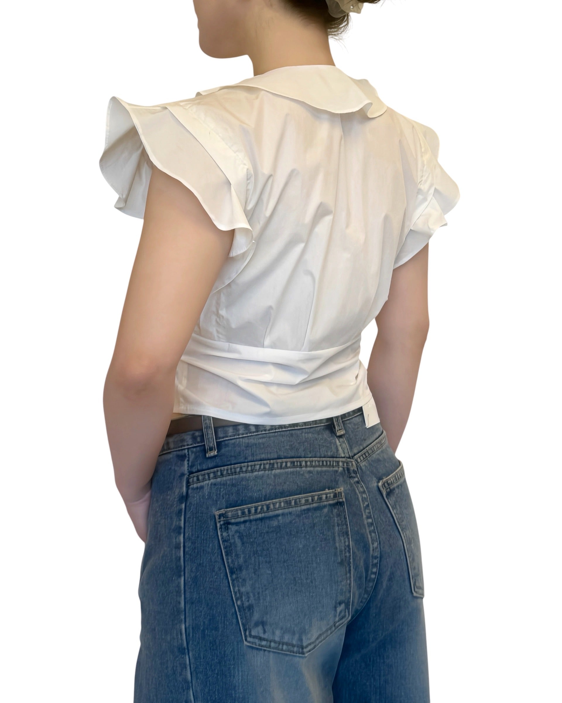 荷葉領綁帶 Crop Top