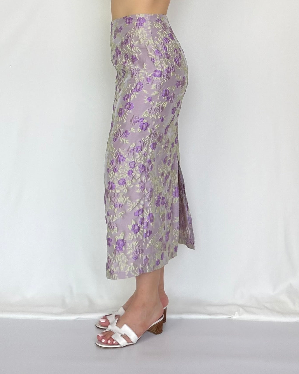 紫藤花語開衩半身裙
Wisteria Romance Midi Skirt