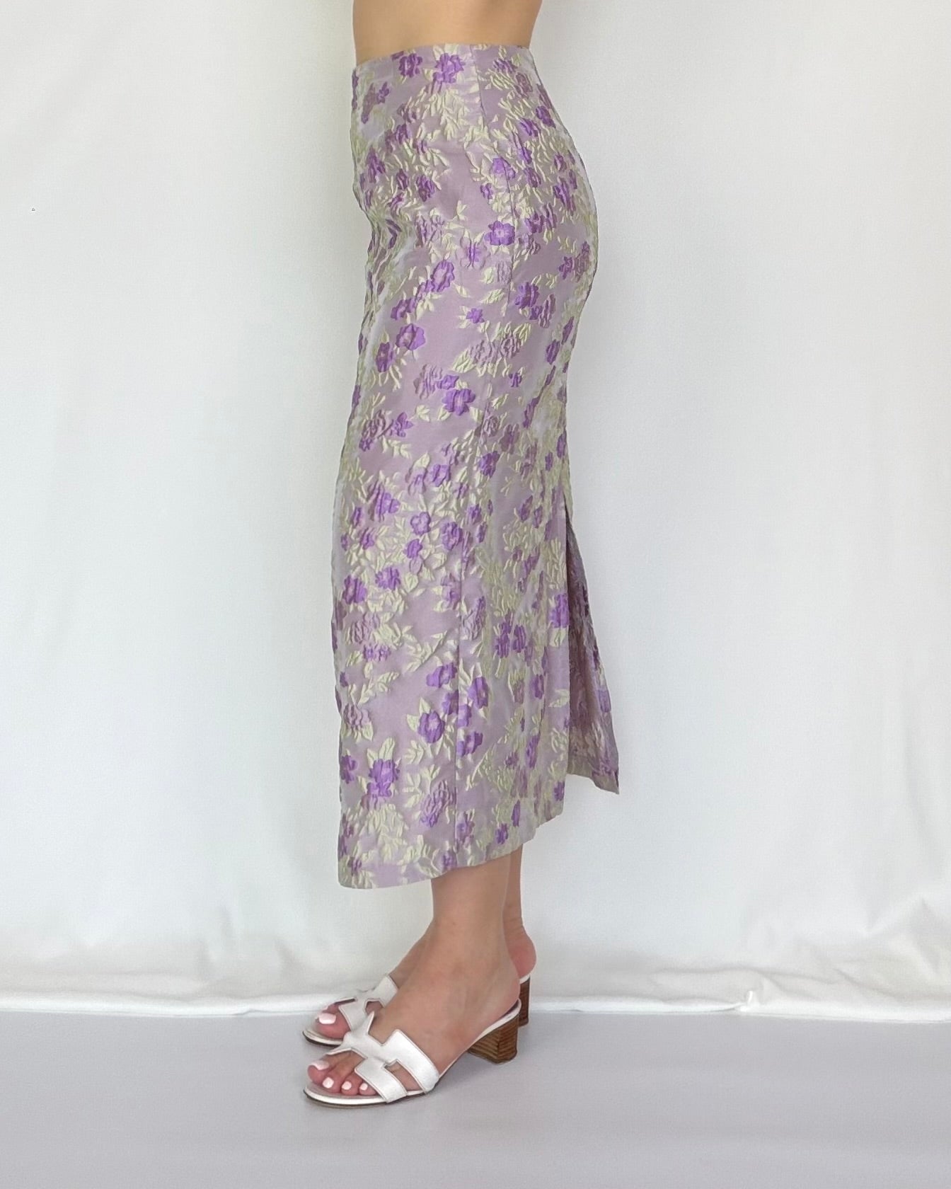 紫藤花語開衩半身裙
Wisteria Romance Midi Skirt