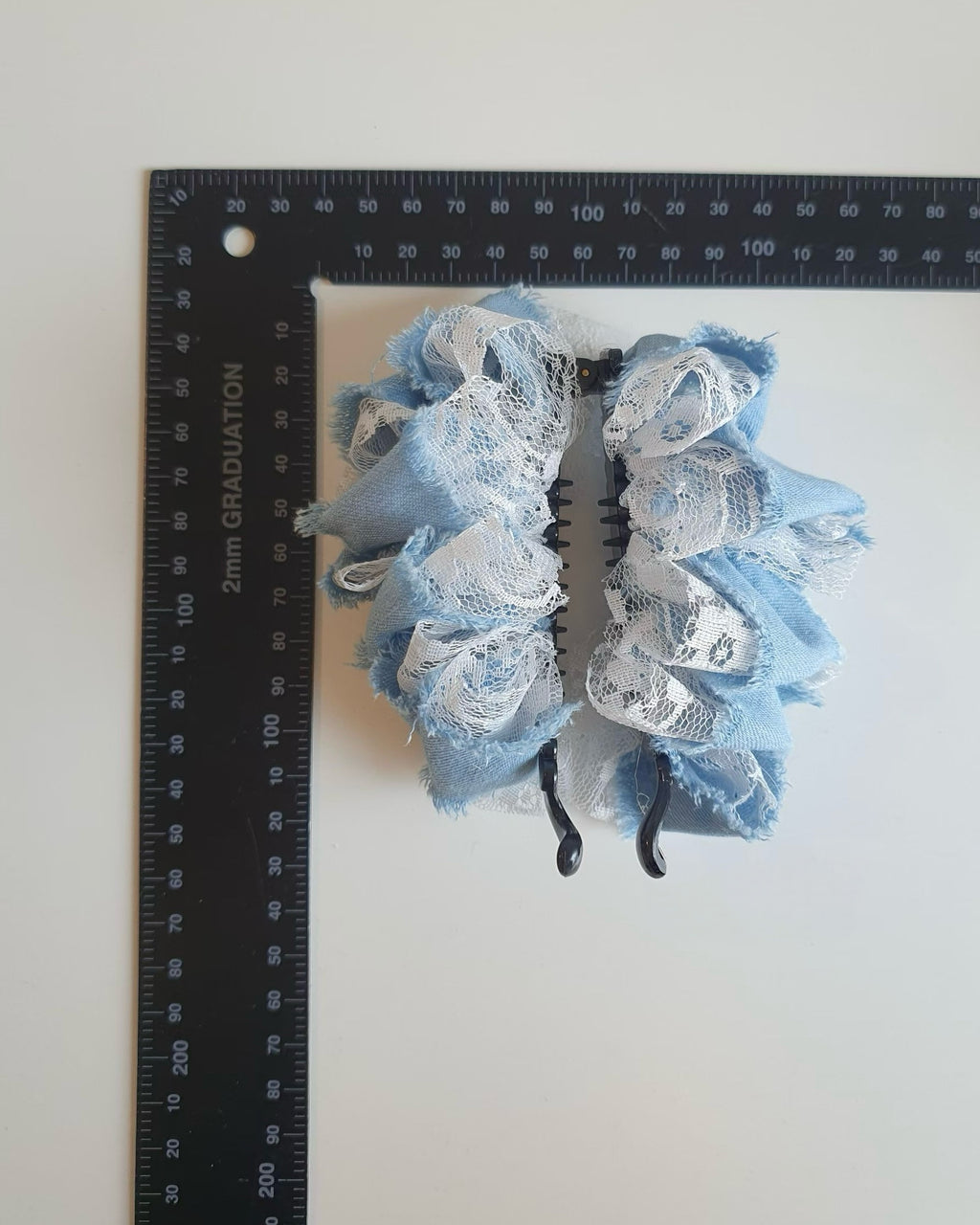 Vintage Denim Lace Banana Clip  
復古牛仔蕾絲香蕉夾
