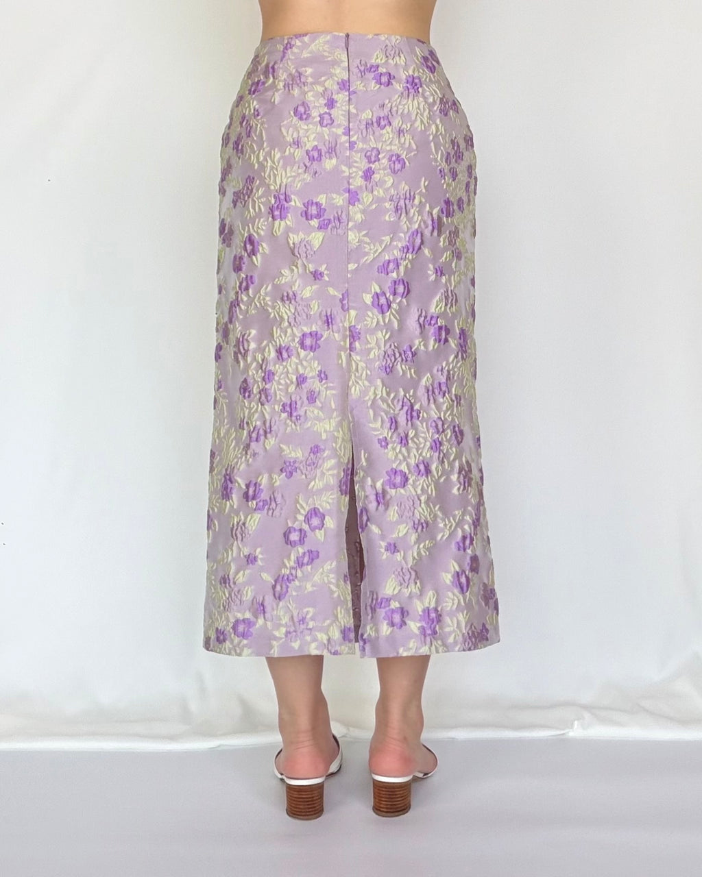 紫藤花語開衩半身裙
Wisteria Romance Midi Skirt