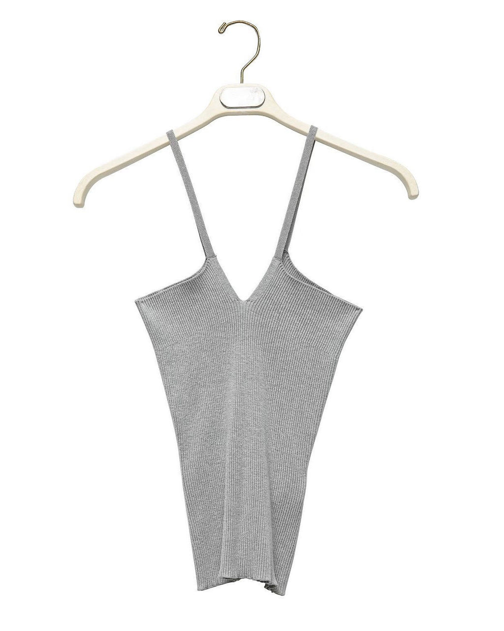 Effortless V-Neck Knit Top 
質感V領坑紋針織背心