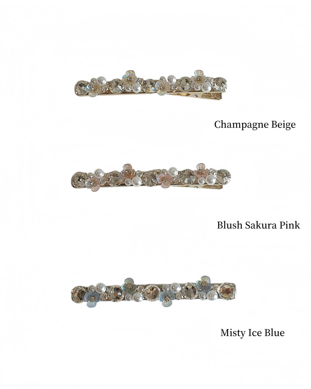 Soft Glow Pearl Crystal Hair Clip  
微光珍珠水鑽髮夾