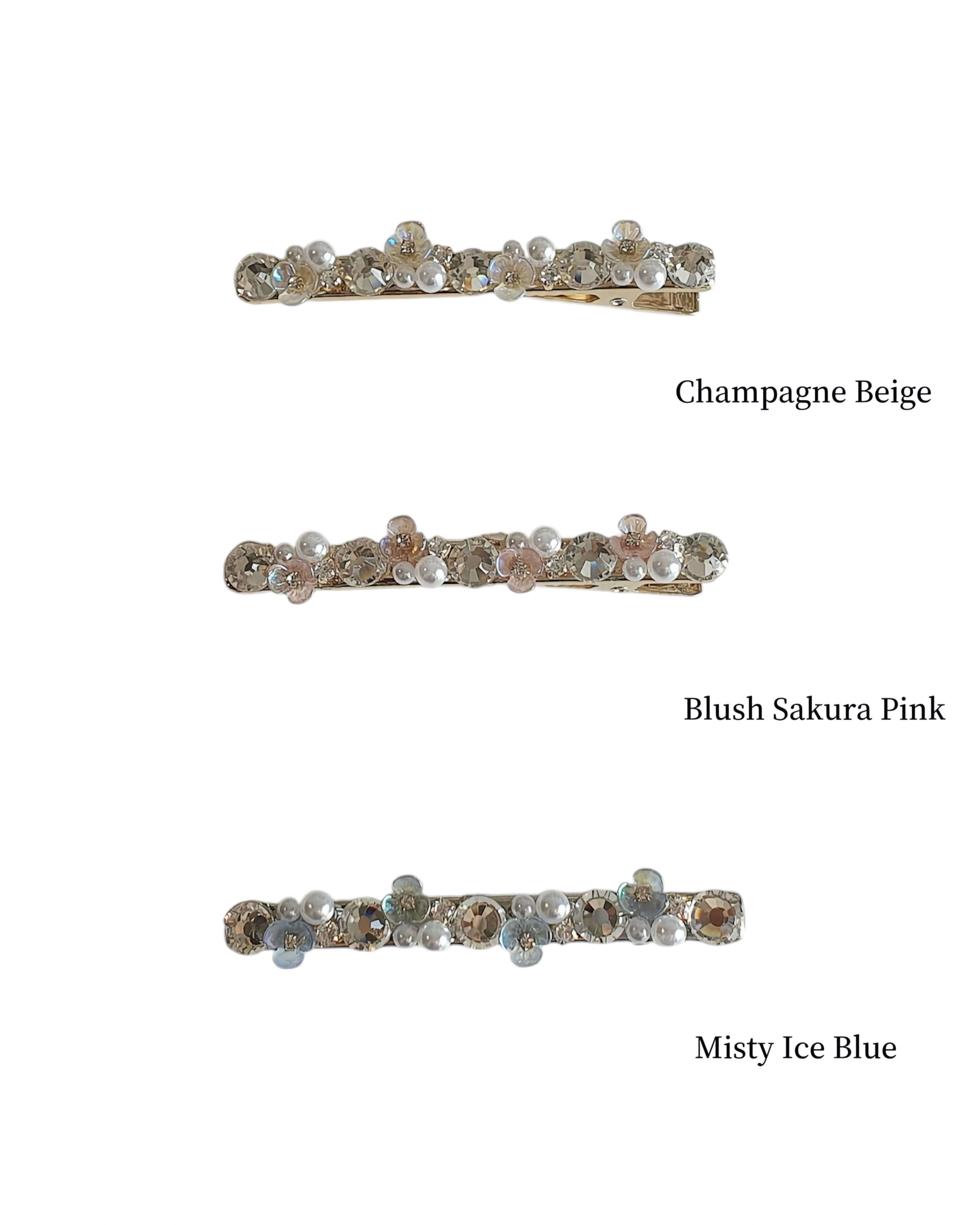Soft Glow Pearl Crystal Hair Clip  
微光珍珠水鑽髮夾