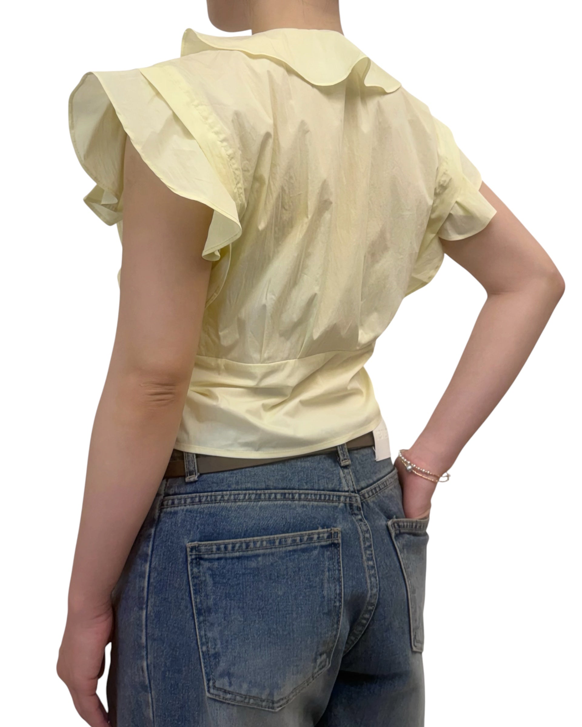 荷葉領綁帶 Crop Top