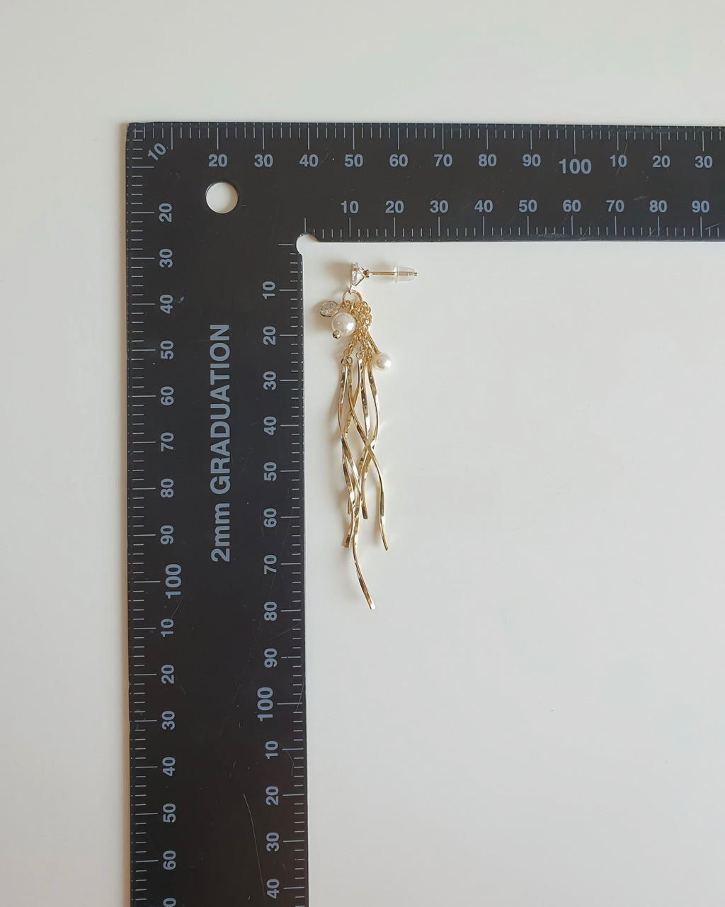 Golden Pearl Tassel Earrings