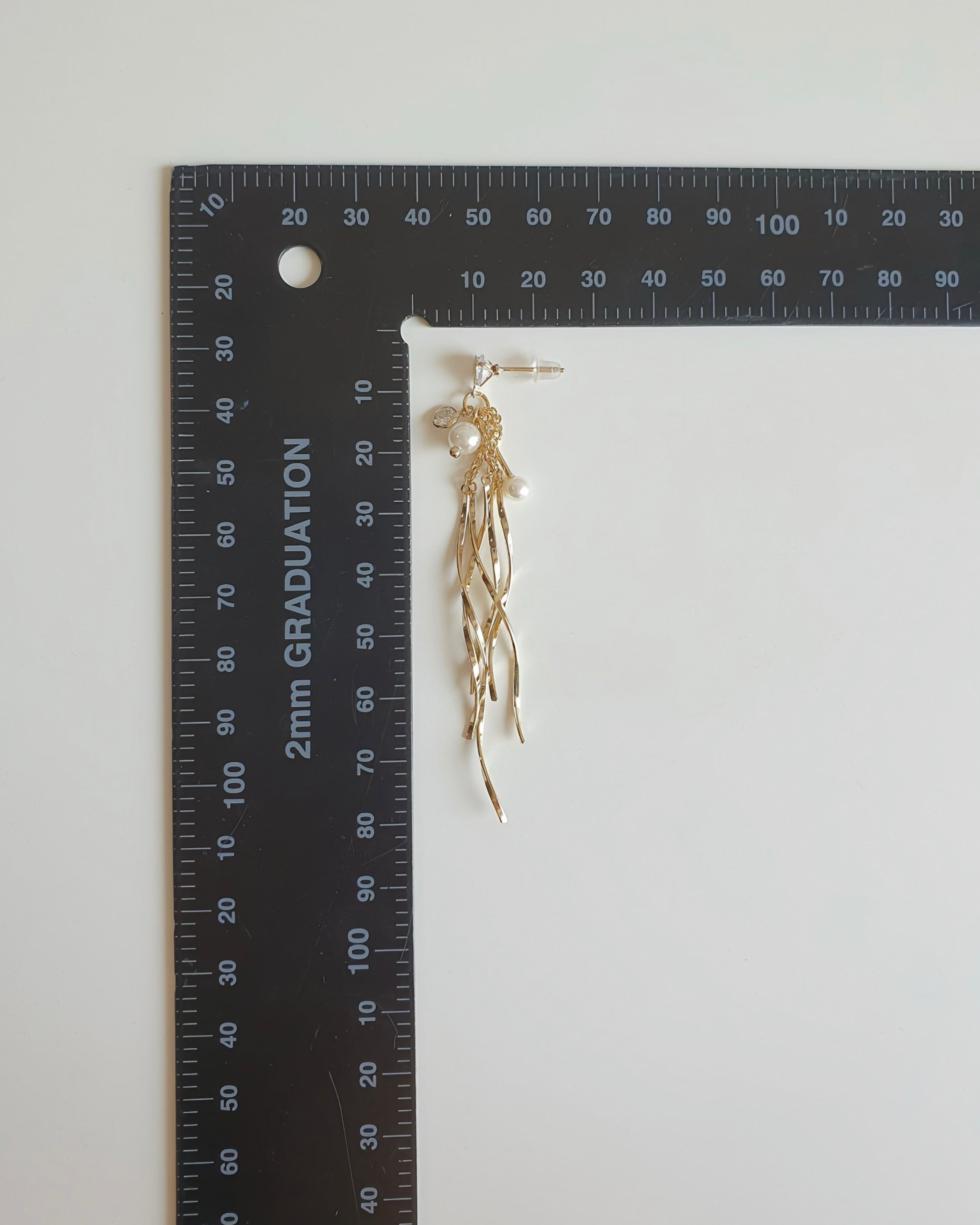 Golden Pearl Tassel Earrings