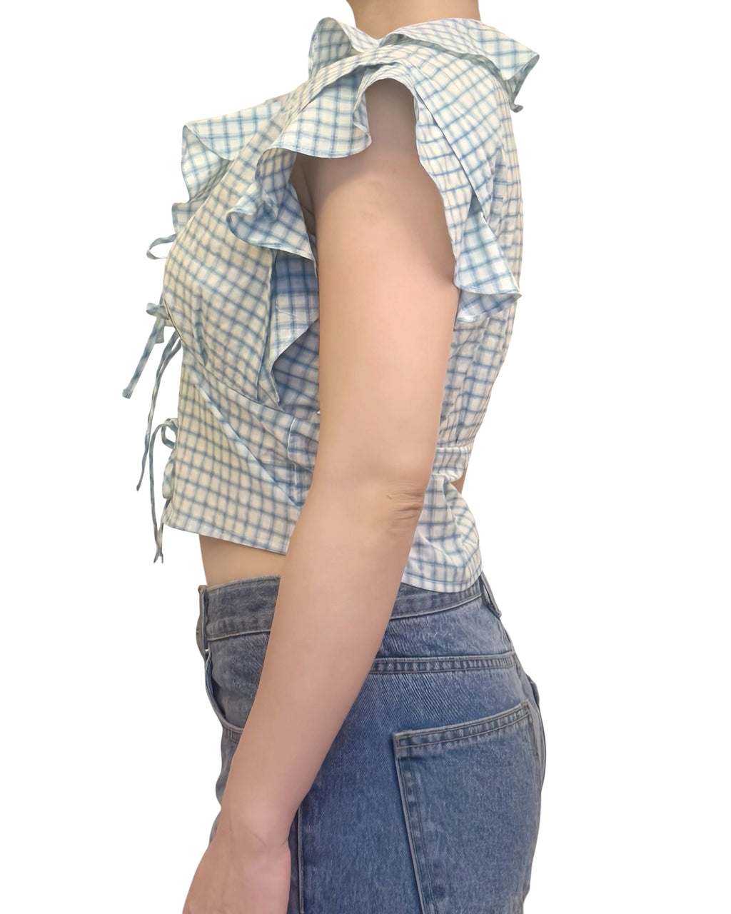 荷葉領綁帶 Crop Top