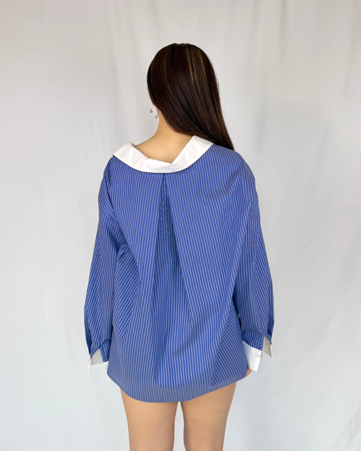 Preppy Contrast Stripe Shirt
學院風撞色條紋襯衫