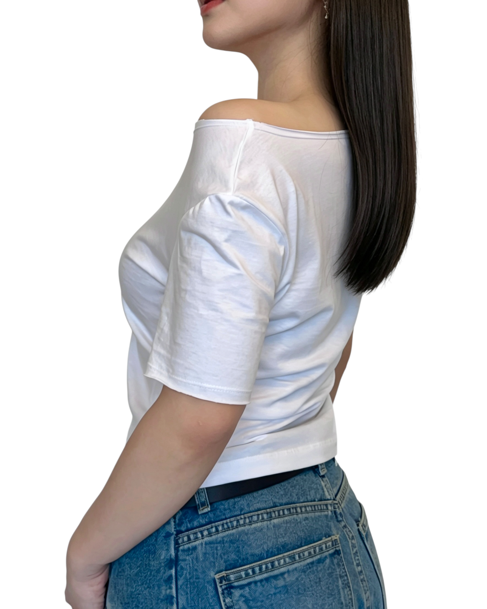 寬領修身 Crop Top