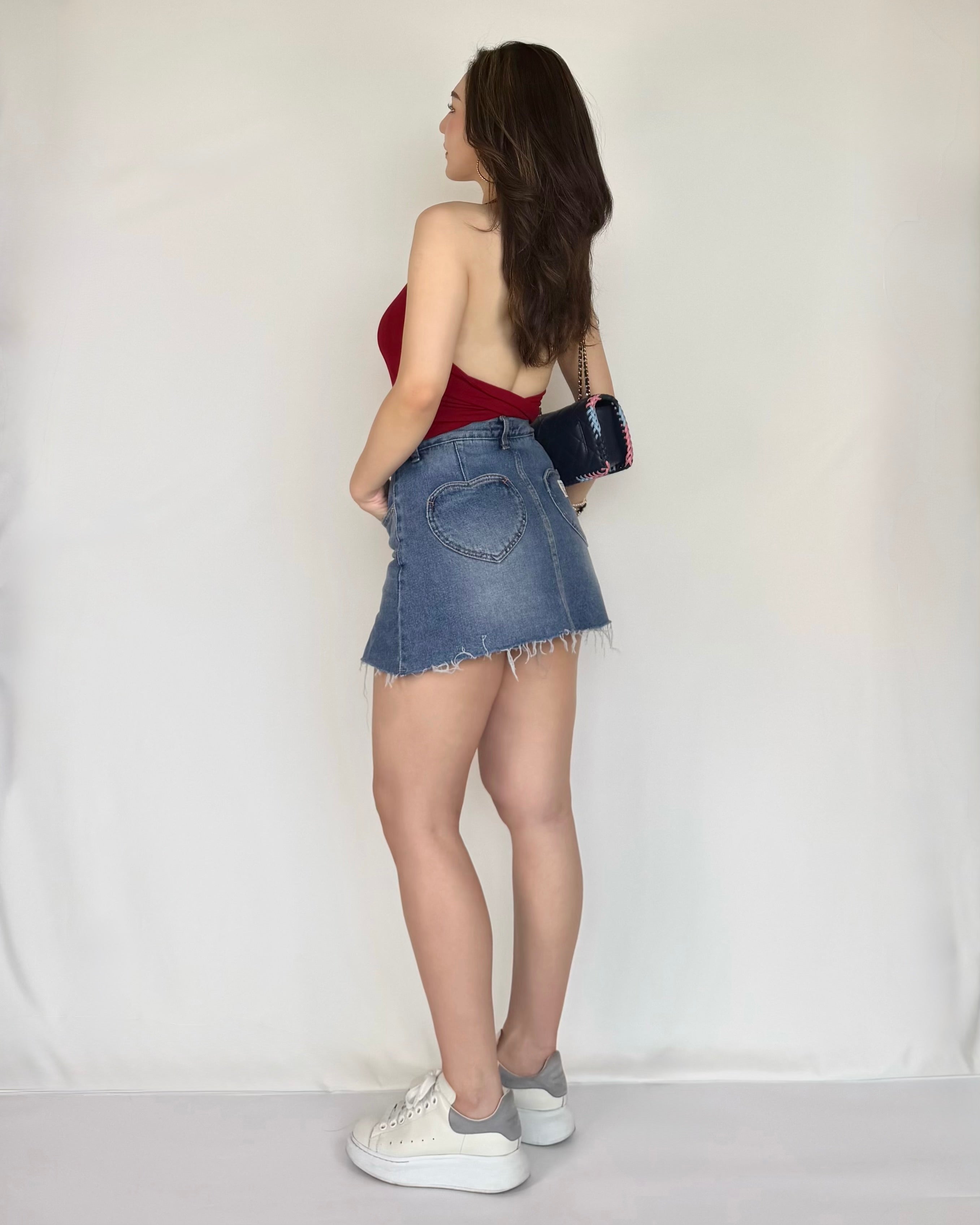 Sweetheart Denim Mini Skirt
愛心口袋牛仔短裙