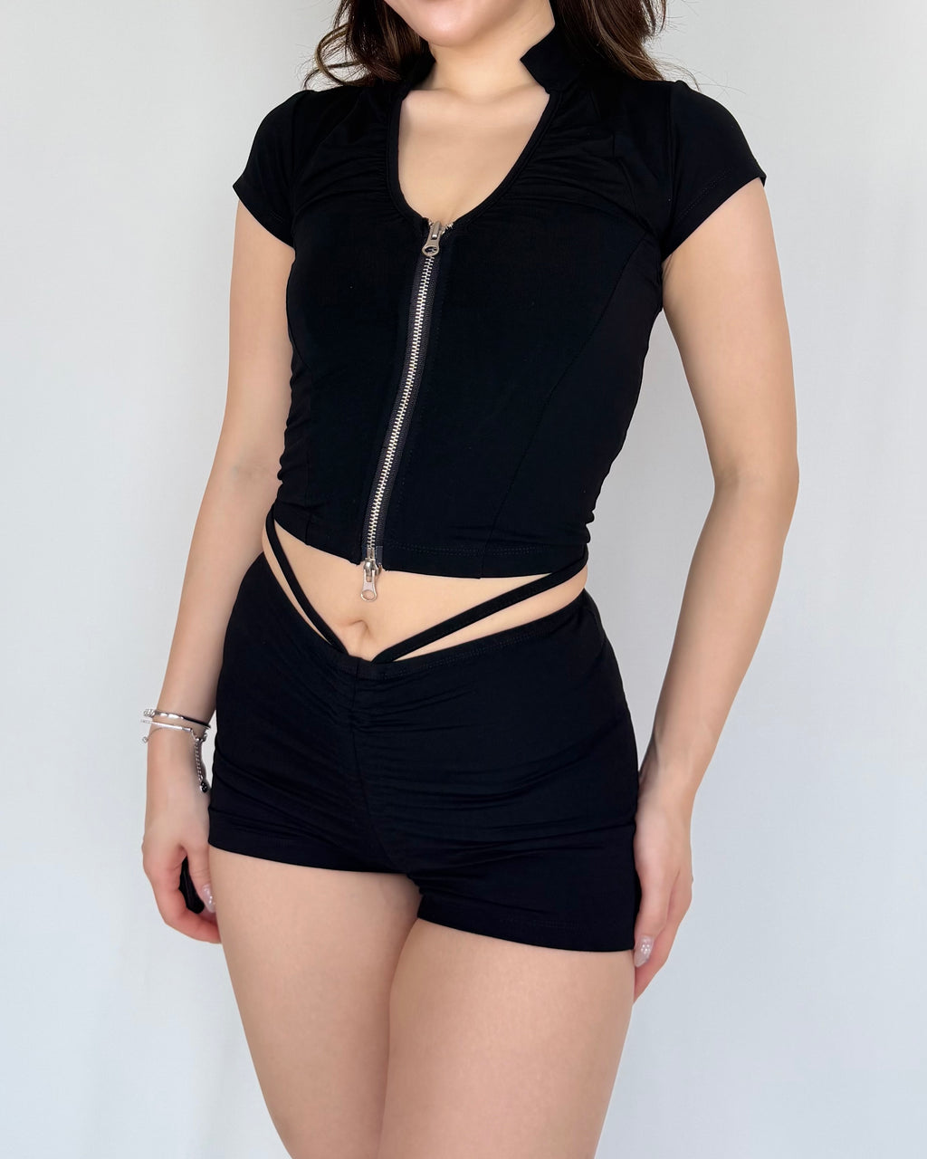 Allure Sculpt Ruched Mini Shorts