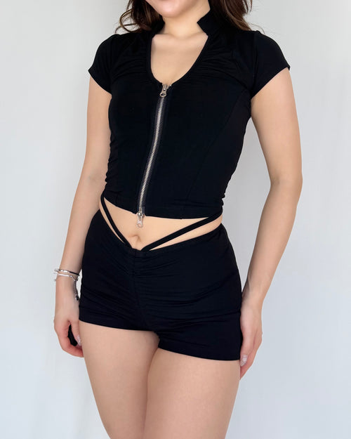 Allure Sculpt Ruched Mini Shorts
