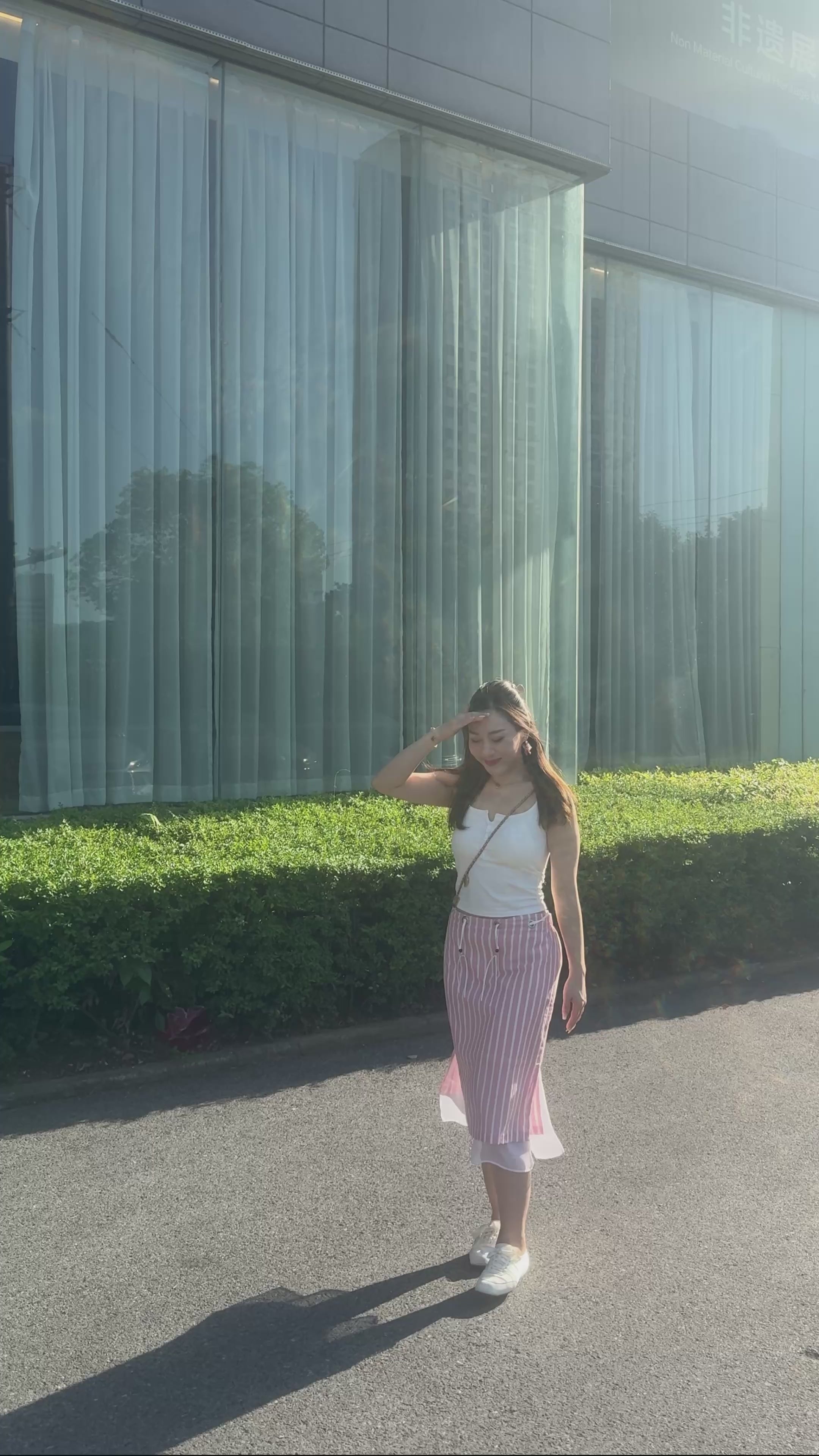 方領排扣帶胸墊雙帶背心